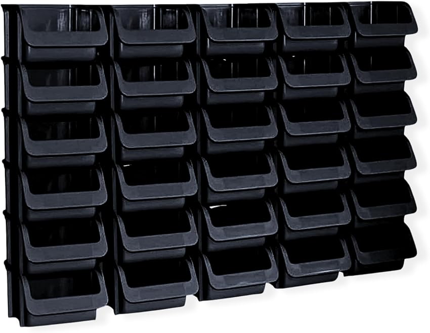Detalle 2 de hünersdorff 24 cajas apilables tamaño 2 negro ♻