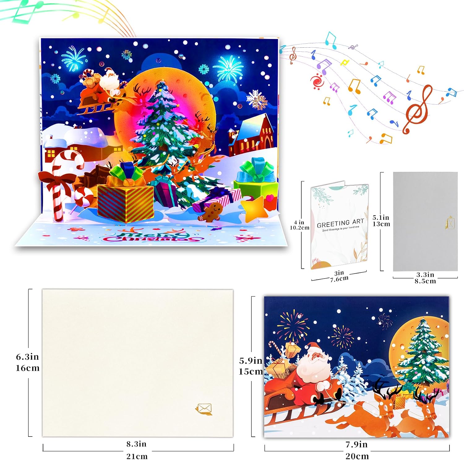 Detalle de GREETING ART Musical Christmas Card