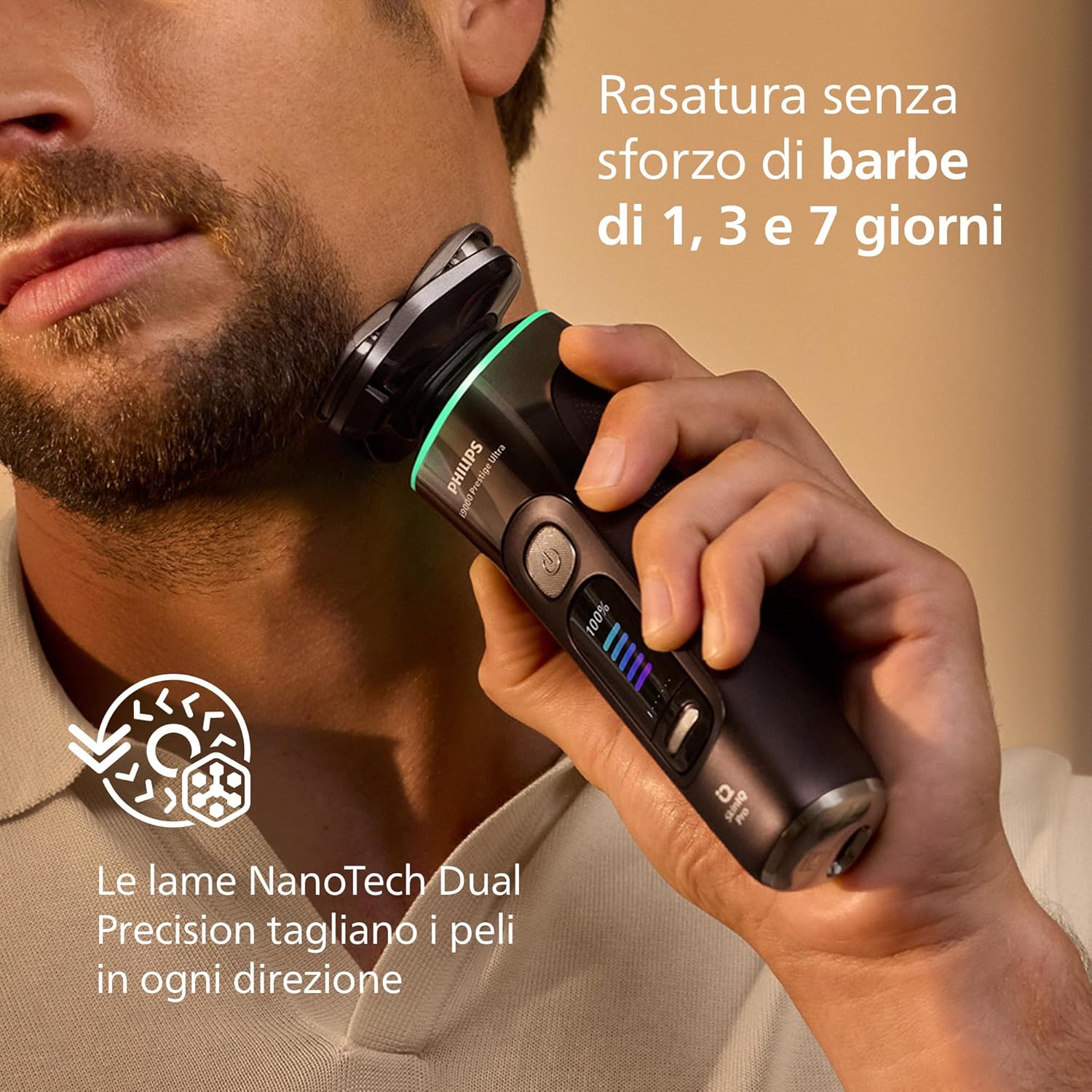 Thumbnail 6 de Philips Shaver i9000 Prestige Ultra XP9405/31: rasatura personalizzata Wet & Dry con tecnologia SkinIQ Pro