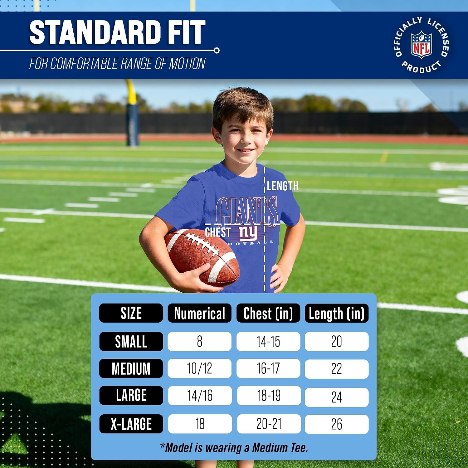 Detalle 2 de NFL Y3001_OTBPNFL Overtime Blueprint Youth T-Shirt, Ring-Spun Cotton