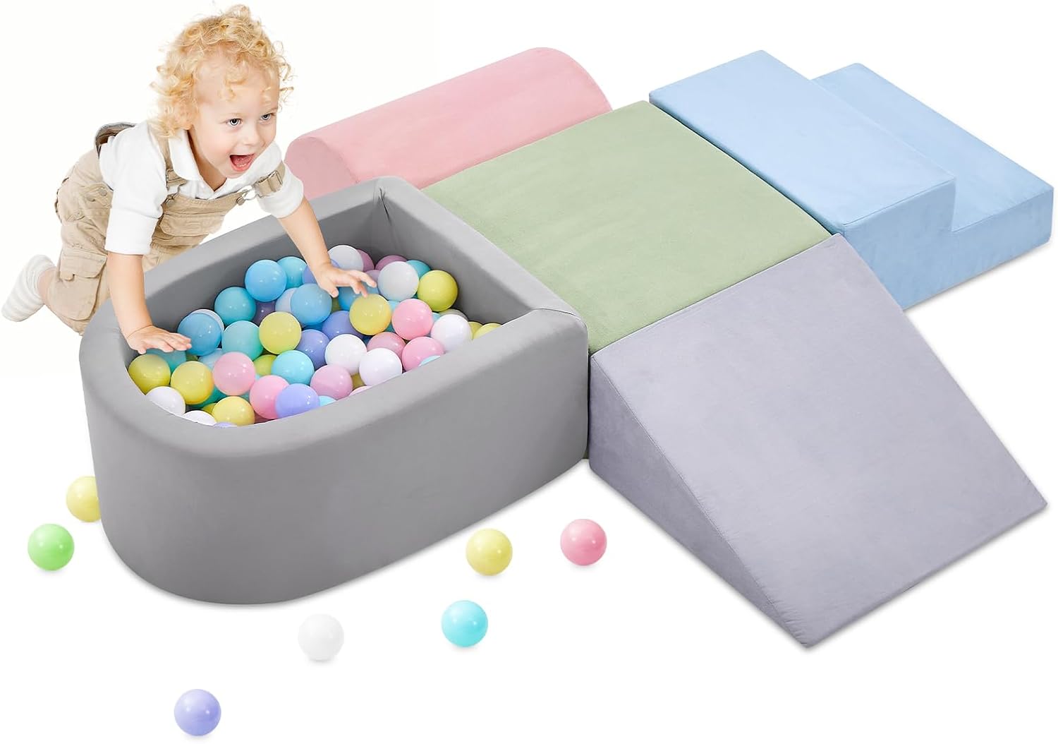 Detalle de Foam Climbing Blocks 5-Piece Toddler Play Set