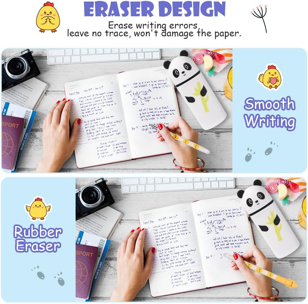 Thumbnail 4 de OFFCUP Astuccio telescopico in silicone Panda per portapenne 2 in 1 con 4 penne cancellabili