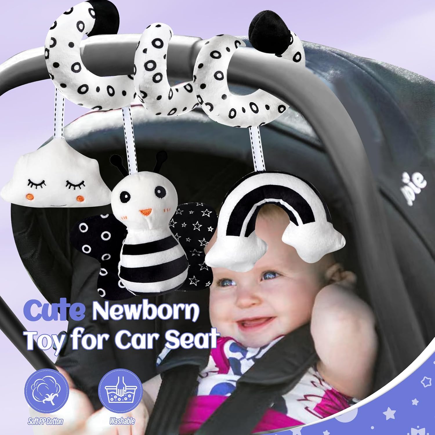 Thumbnail 4 de Starrykids Black & White Baby Sensory Toys: High-Contrast Set for Newborns