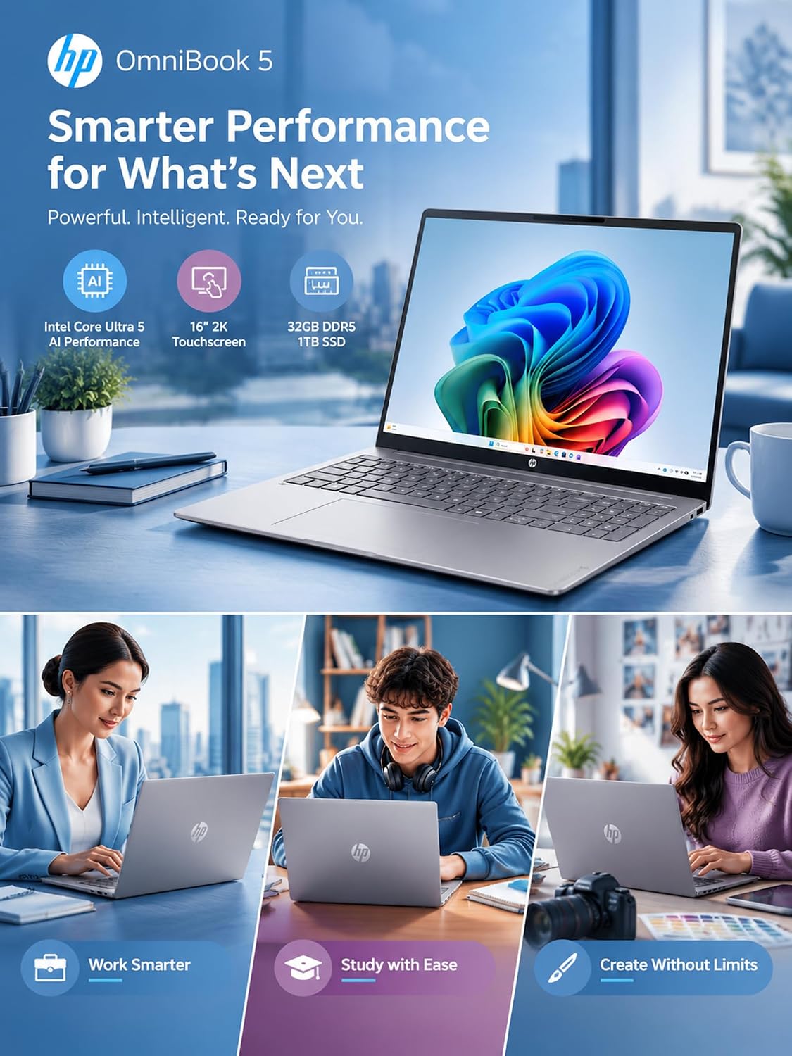Thumbnail 4 de HP Touchscreen Laptop 16-inch