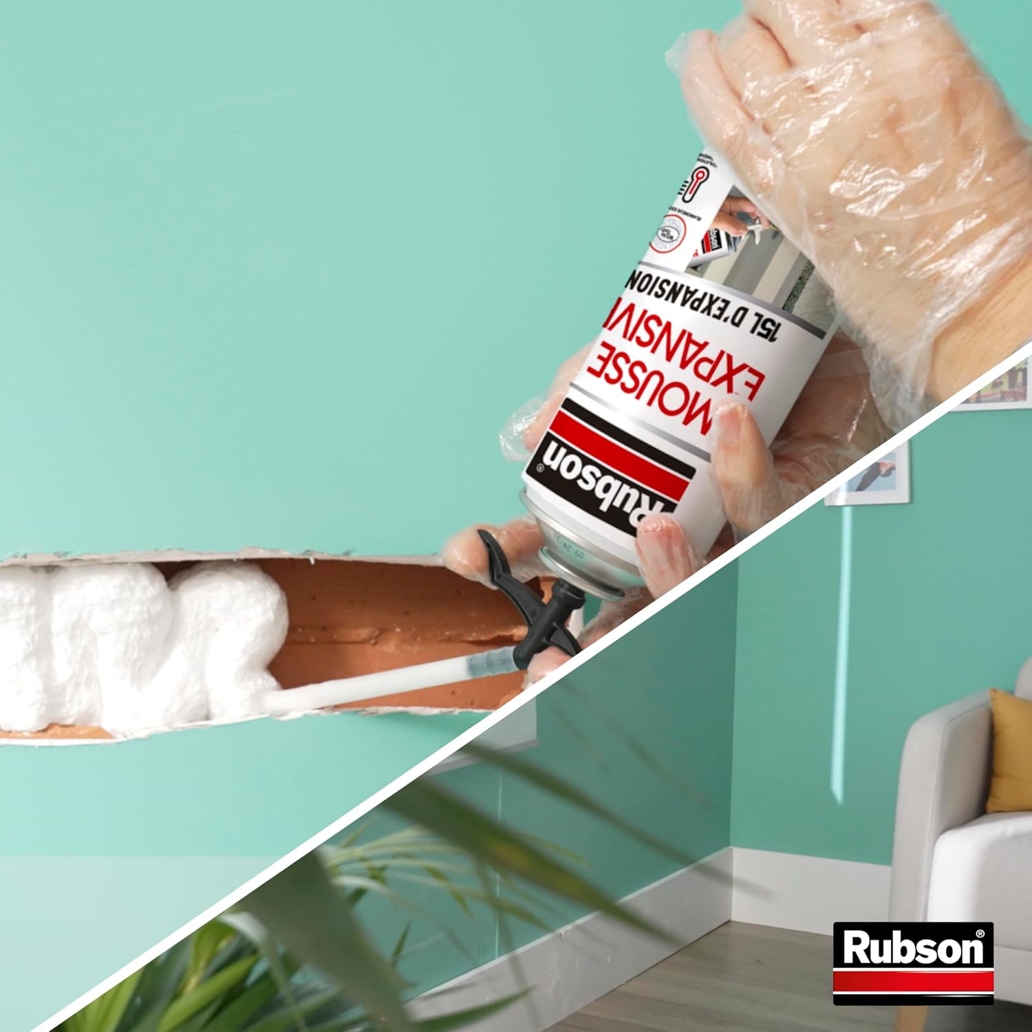 Thumbnail 3 de Rubson - Mousse Expansive Multi-Usages (Lot de 2x345 ml) Blanche
