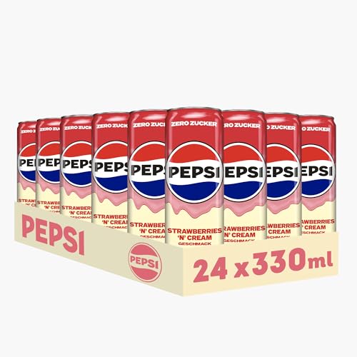 Detalle 2 de Pepsi Zero Zucker Strawberry 'n' Cream in der Dose – 24 x 0,33 l
