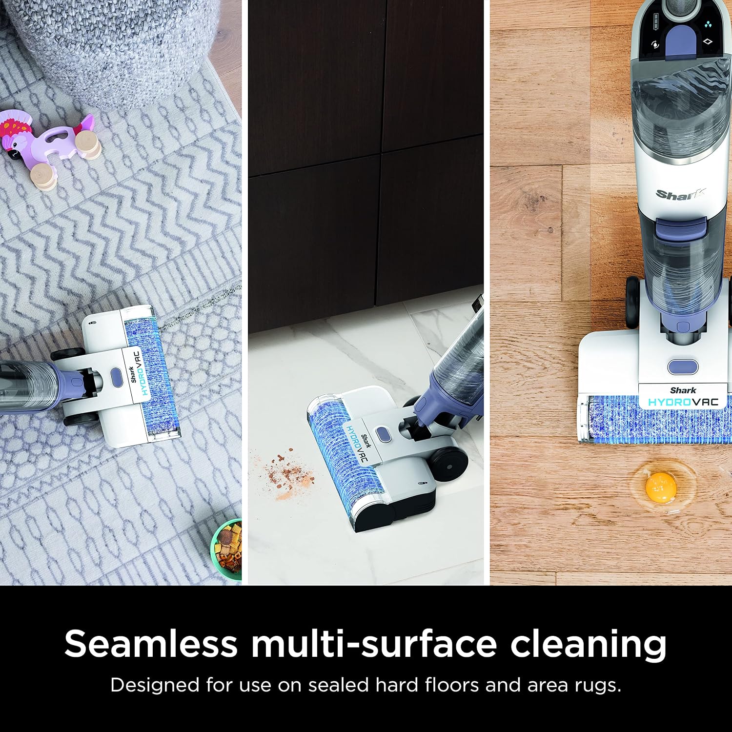 Detalle 2 de Shark WD200C HydroVac Cordless Pro 3-in-1 Vacuum Mop, Dark Lilac