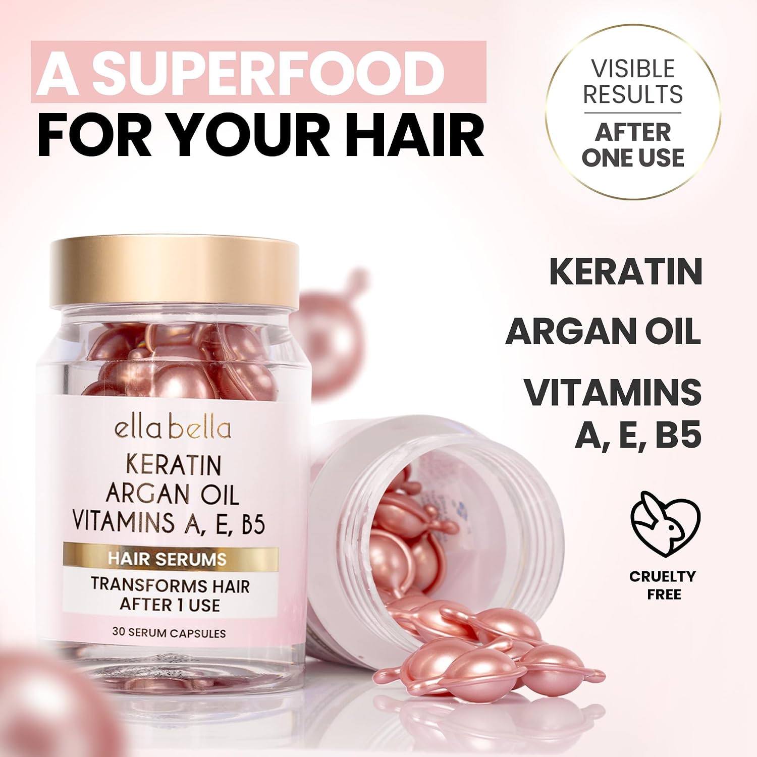 Detalle de ELLA BELLA Keratin Hair Serum Capsules