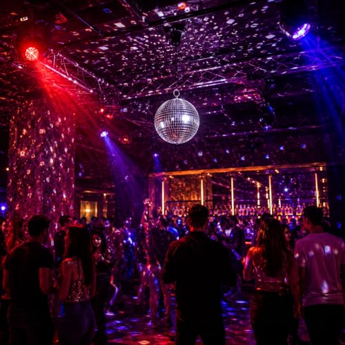 Thumbnail 7 de Alytimes Mirror Disco Ball - 8-Inch Silver Hanging Party Decoration