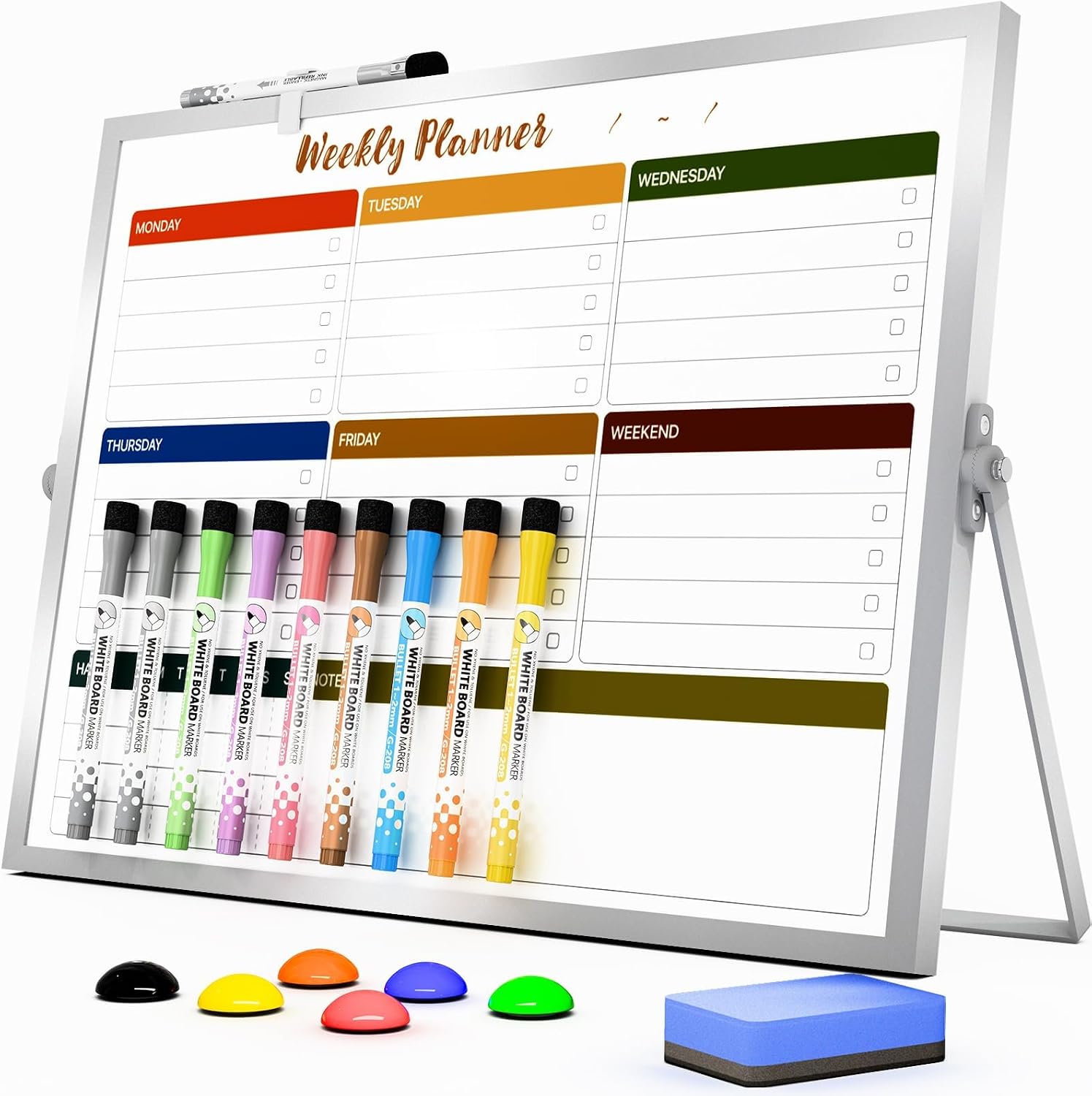 Thumbnail 6 de Marsrock Whiteboard mit Ständer – beidseitiger Wochenplaner 30 x 40 cm