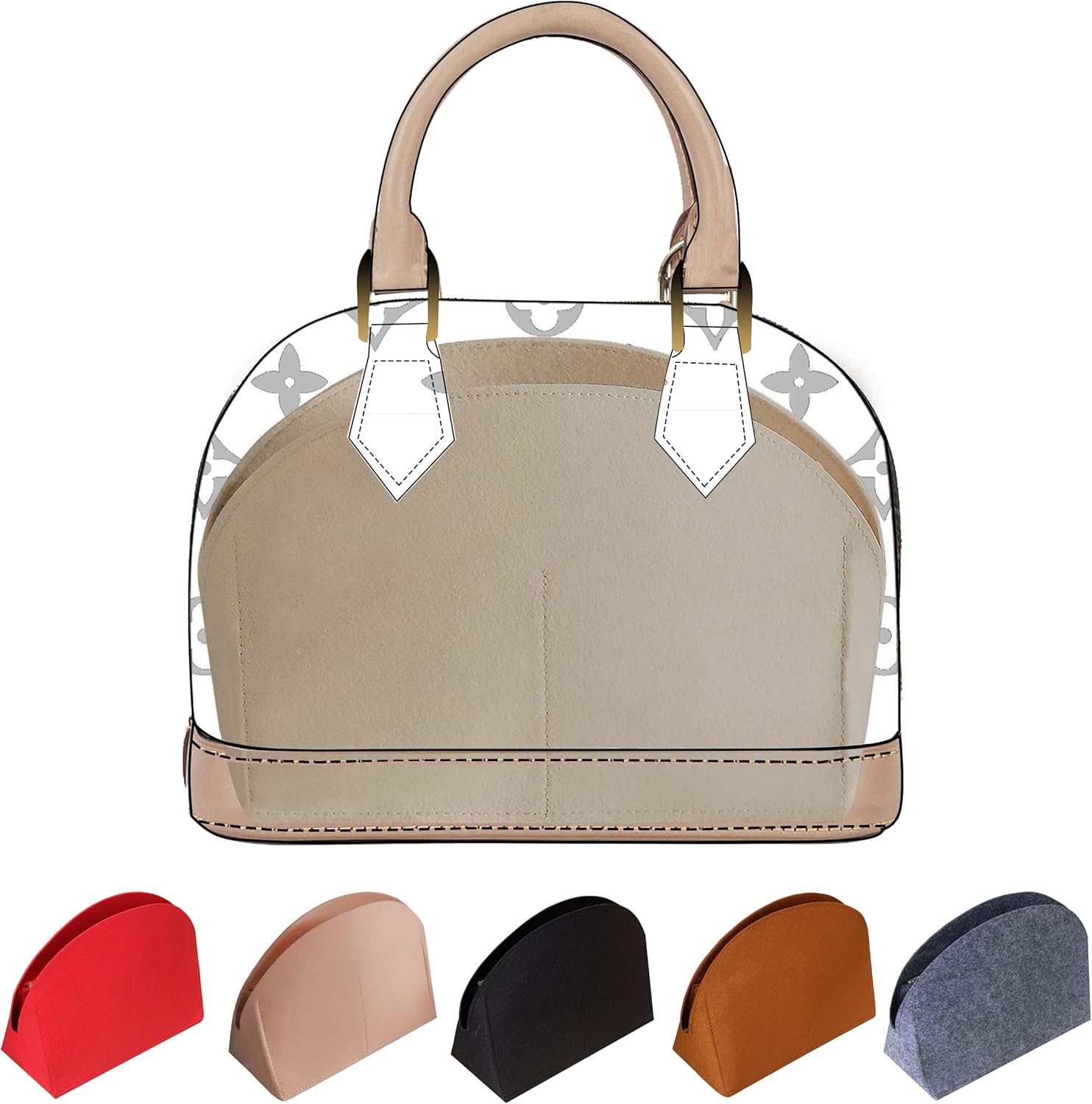 Thumbnail 6 de Soyizom Handbag Organiser for Alma Insert (Alma PM/BB) – Felt Bag Pouch