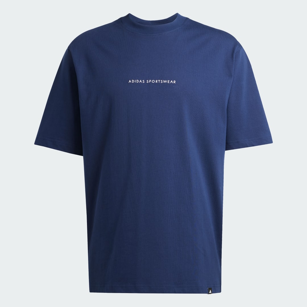 Detalle de Codes Doodle Camp Graphic T-Shirt de Adidas – Azul