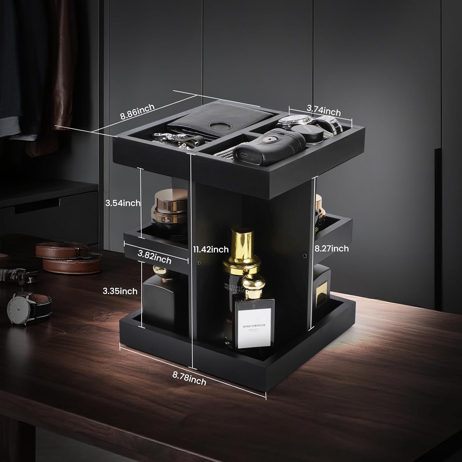 Thumbnail 3 de EXIN DECHEN Cologne Organizer 3-Tier Wooden Stand