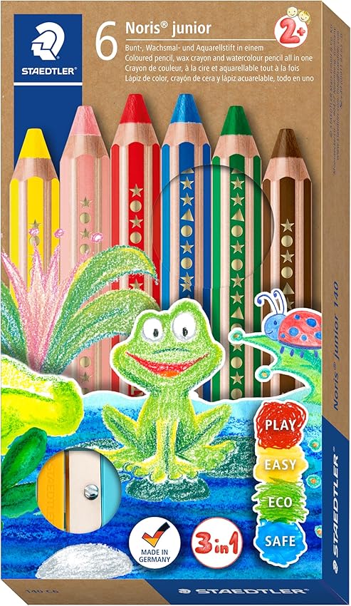 Detalle de STAEDTLER Noris Junior 6 Lápices 3 en 1 ✏