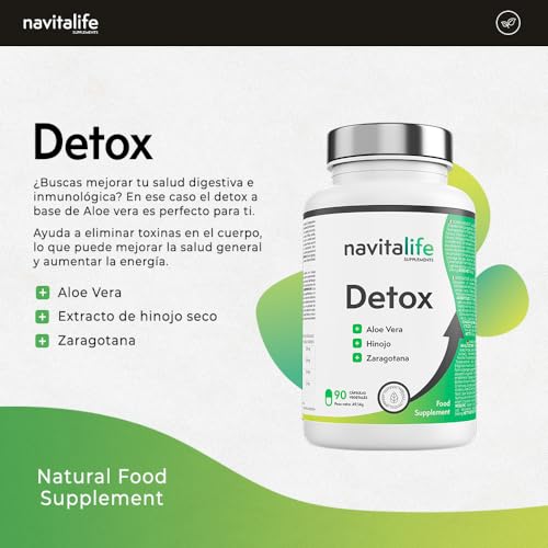 Detalle 2 de Navitalife Supplements Detox adelgazante potente (Aloe vera e Hinojo) en cápsulas