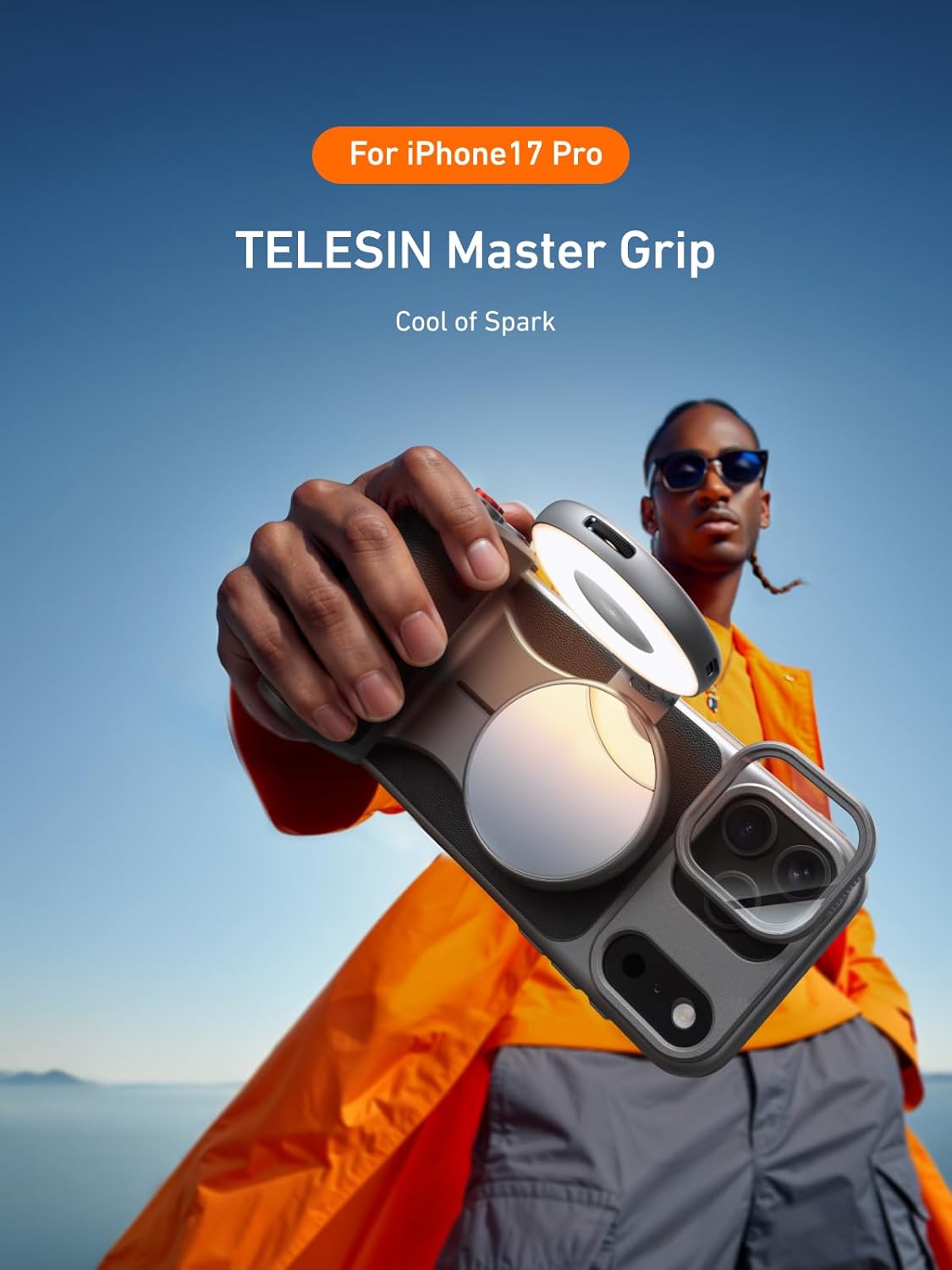 Detalle 2 de TELESIN Master Grip Kit iPhone 17 Pro