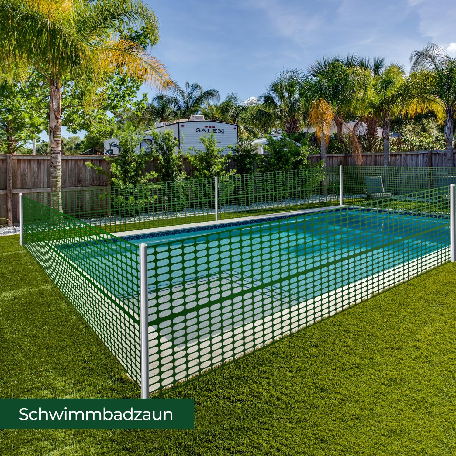 Thumbnail 1 de Ohuhu Begrenzungszaun – Mobiler Gartenzaun 30 m lang, 1 m hoch, Komplett-Set mit 25 Pfählen