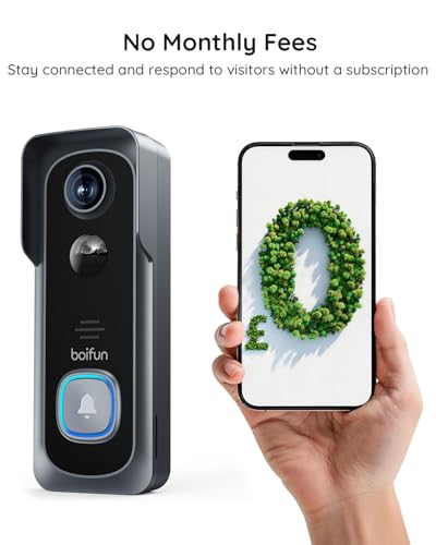 Thumbnail 3 de BOIFUN 2K Video Doorbell Camera Wireless: 2K 3MP, No Monthly Fee, 166° View