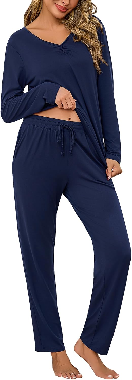 Thumbnail 6 de Bresdk Pyjama Femme Hiver coton manches longues