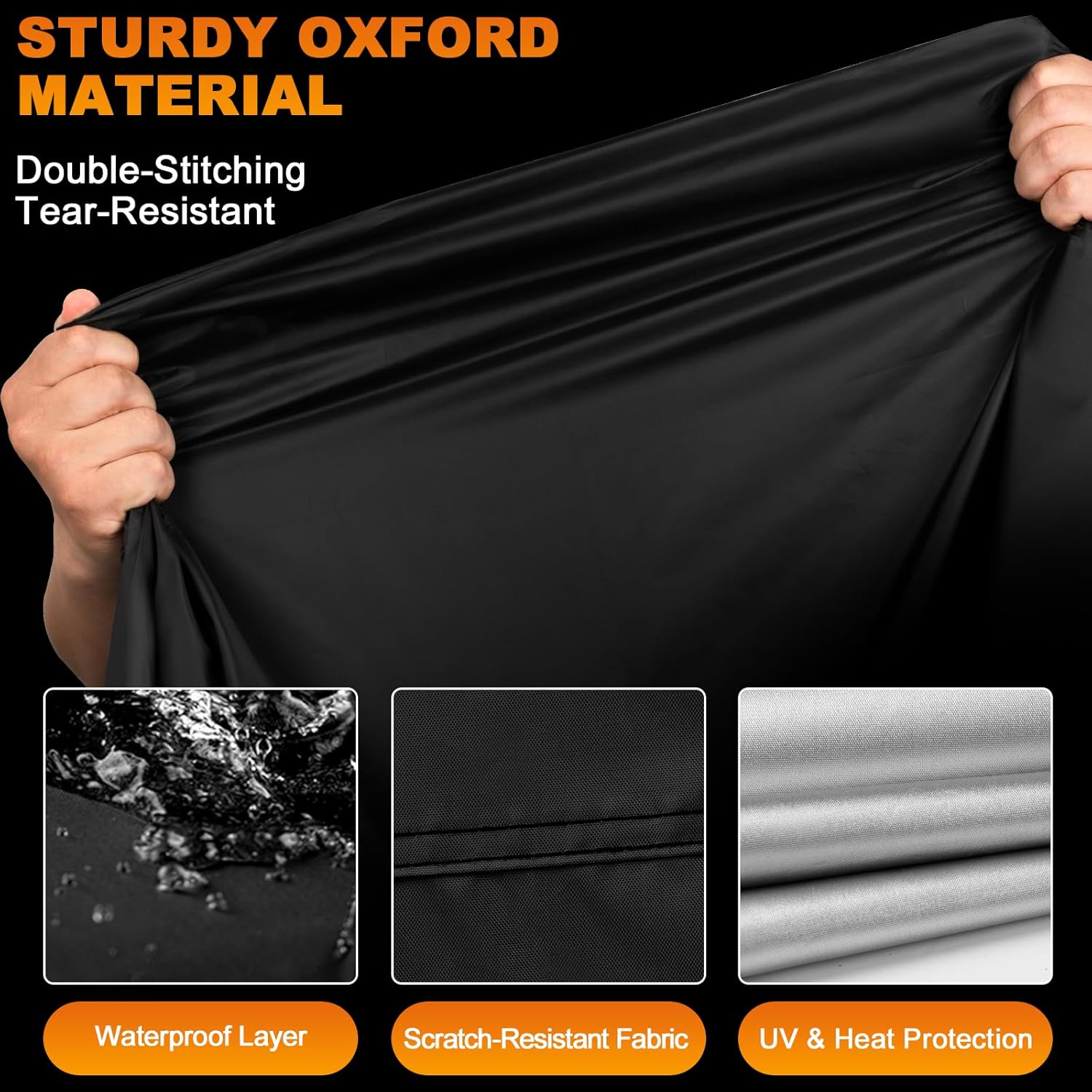 Thumbnail 2 de Favoto Waterproof Motorcycle Cover for Rain, UV, Dust & Snow (86.6 x 41.3 x 49.2 inches)