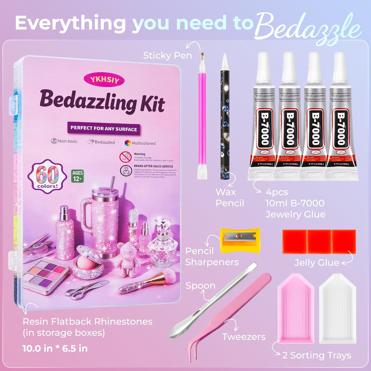 Detalle de Bedazzling Kit 48000Pcs 60 Colors Resin Jelly Rhinestones — All-In-One Bedazzling Set
