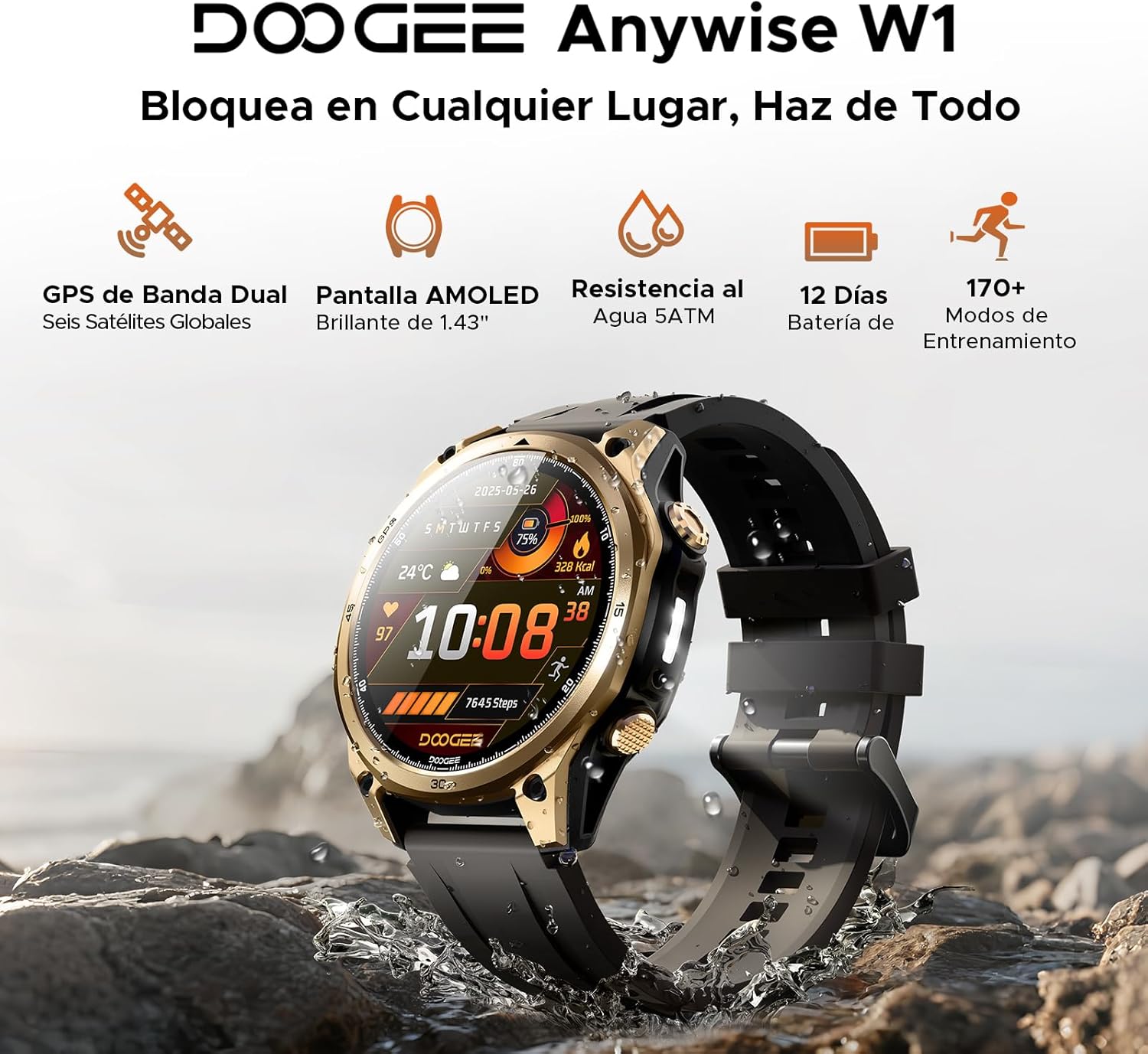 Thumbnail 3 de Anywise W1 GPS Smart Watch for Men