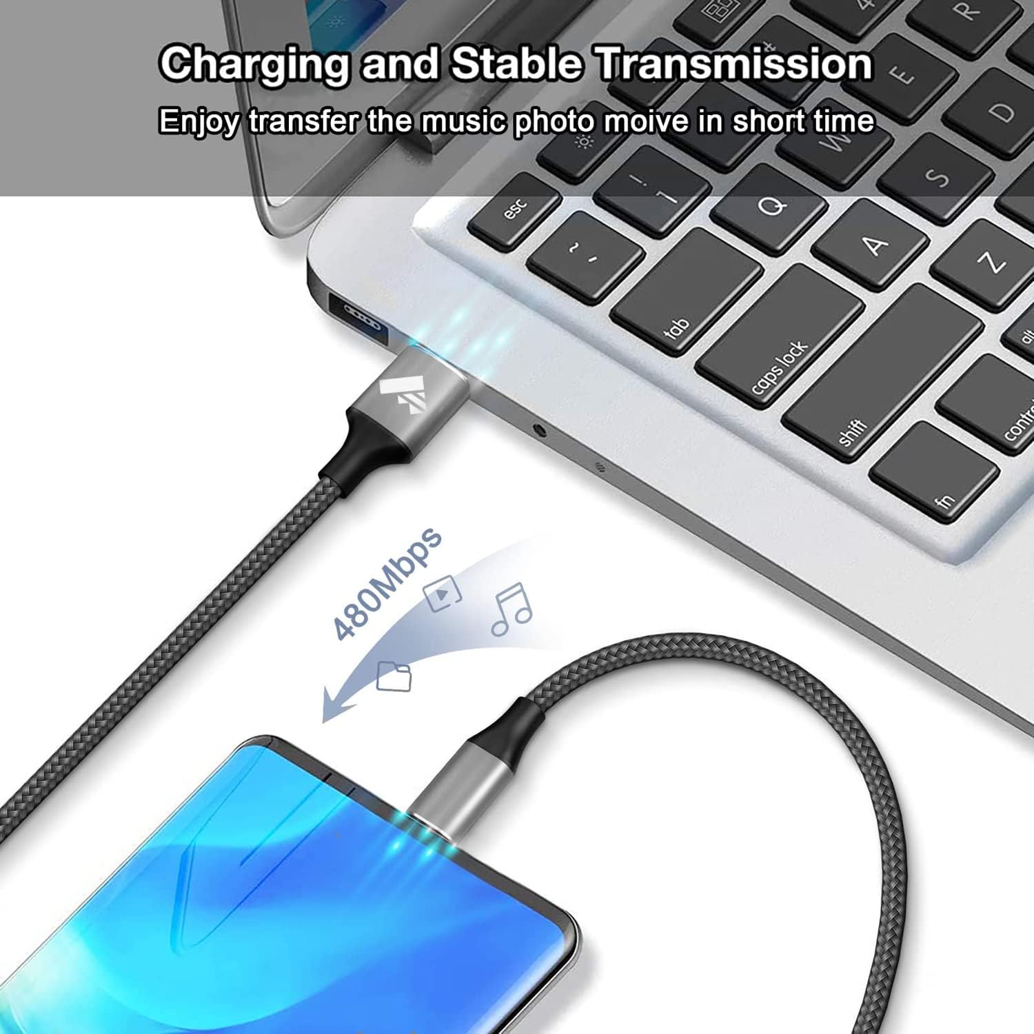 Detalle 2 de Aioneus 6936878835205 USB-C Cable 2-Pack, 6 ft, 3A Fast Charging