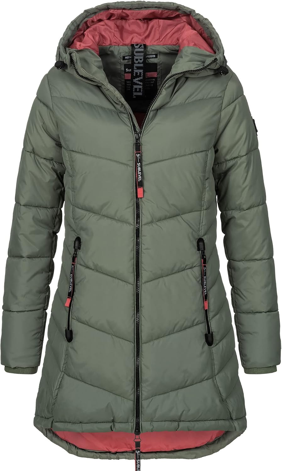 Detalle de Sublevel Übergangsjacke mit Kapuze für Damen