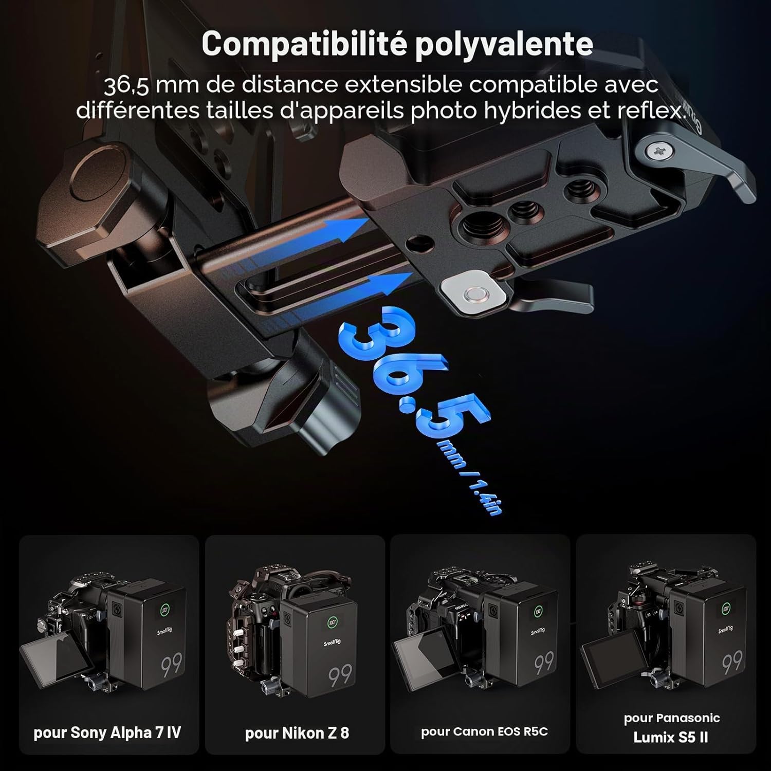 Thumbnail 4 de SMALLRIG VB99 Pro 99 Wh Batterie V Mount