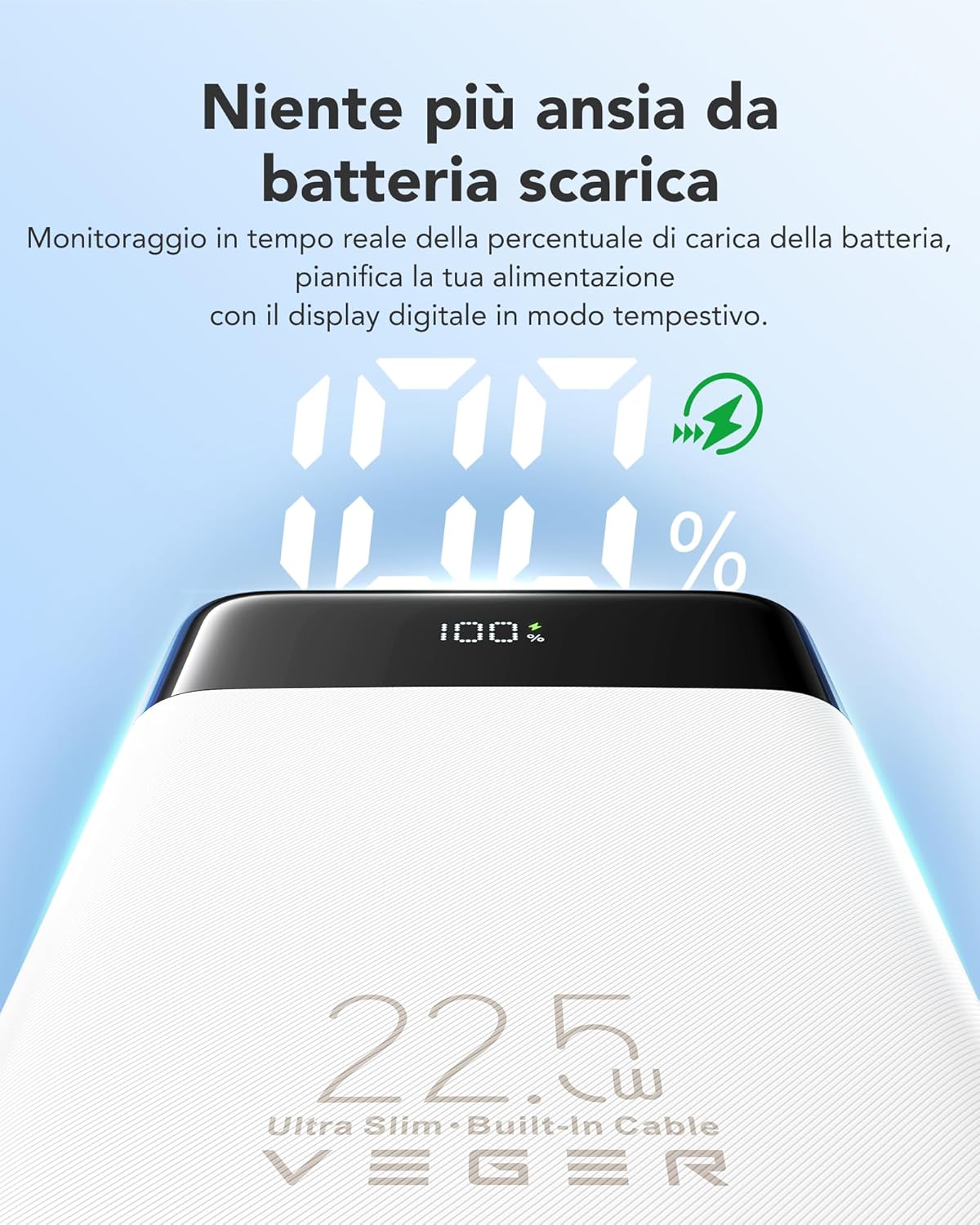 Thumbnail 6 de VEGER Power Bank 10000mAh con Cavi Integrati e 22.5W PD: potenza in tasca