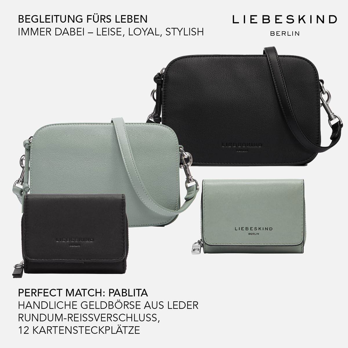 Thumbnail 4 de Liebeskind Berlin Umhängetasche Luka – Crossbody aus Leder mit verstellbarem Schulterriemen und Reißverschlussfächern