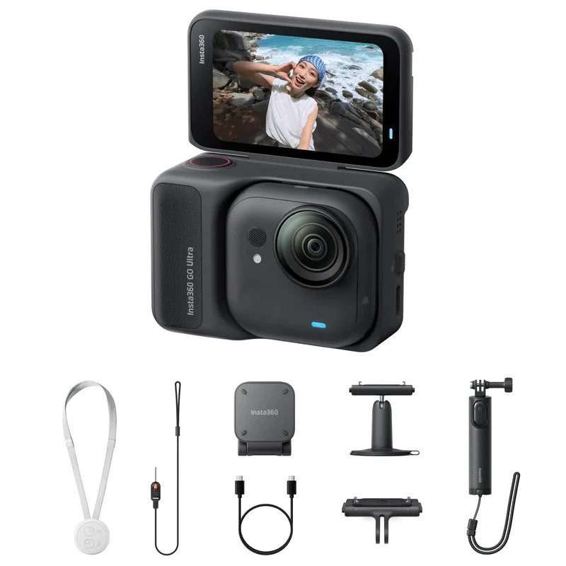 Detalle de Insta360 GO Ultra Creator Bundle 4K UHD: cámara deportiva ultracompacta para cine móvil