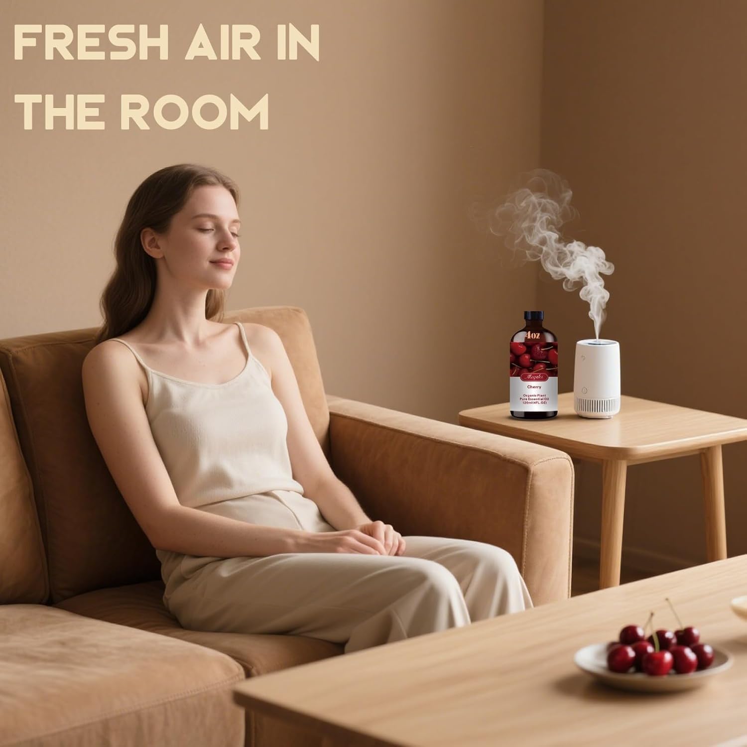 Thumbnail 1 de Cherry Essential Oil 4oz + Roll-On (10ml): Aromatic Diffuser Companion for Home and Office