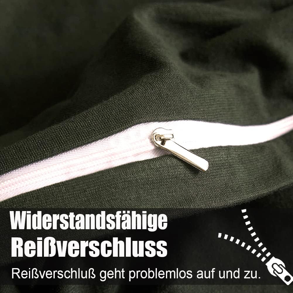 Detalle 2 de Soifox Bettwäsche Grün 135x200, 4-teilig