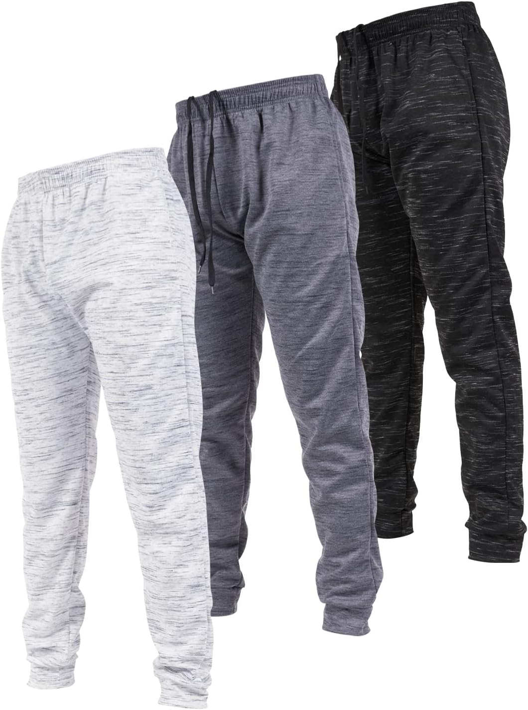 Detalle de Ultra Performance 3 Pack Men’s Joggers with Pockets, Drawstring Waist (Small–3X)