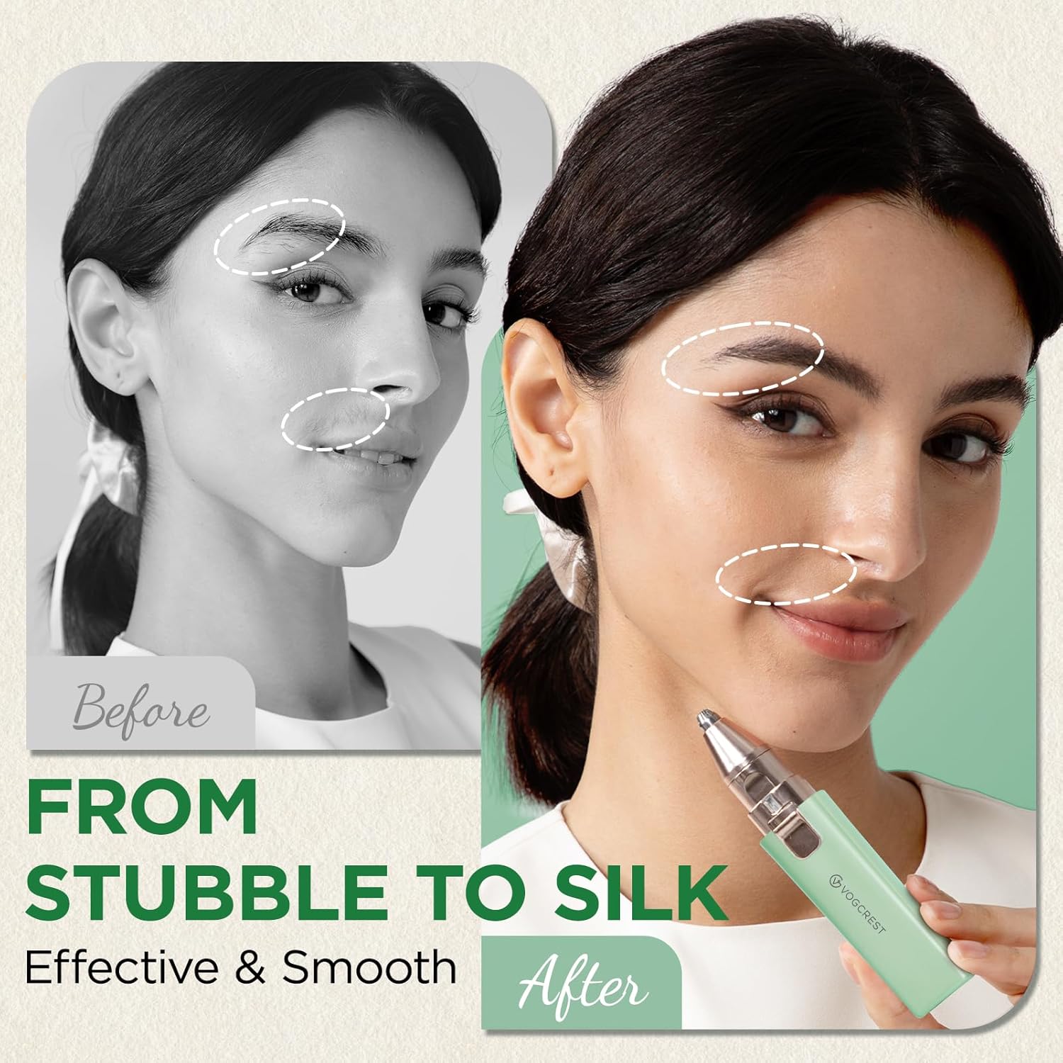 Thumbnail 3 de Portable Eyebrow Trimmer & Facial Hair Remover for Women (2 in 1) – Rechargeable with LED Light
