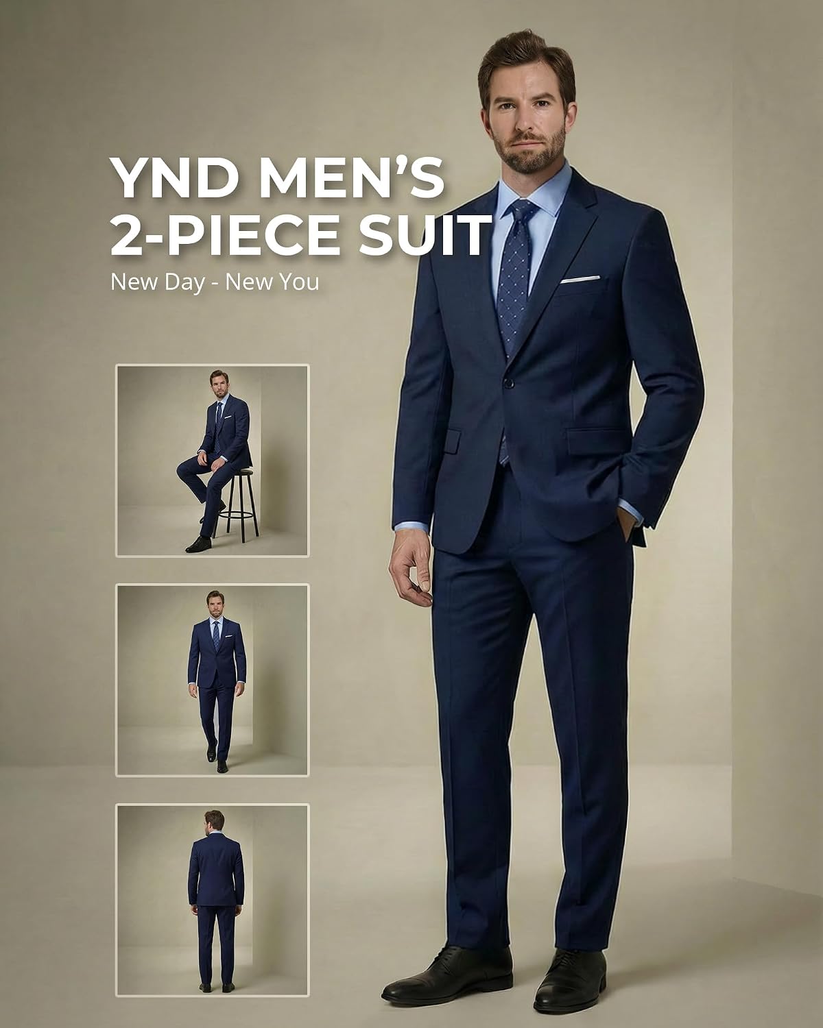 Thumbnail 1 de YND Men's Suit Slim Fit 20 Colors 👔