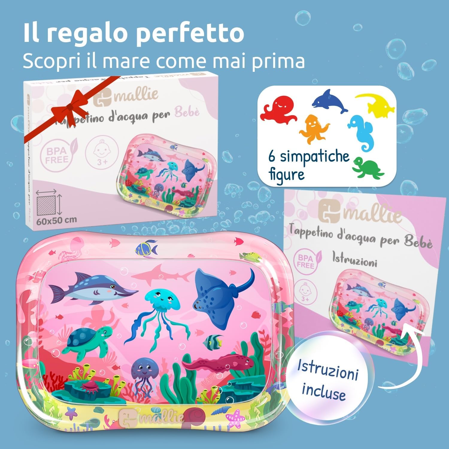 Thumbnail 4 de Mallie Tappeto Acqua Neonati Tummy Time 1 pezzo