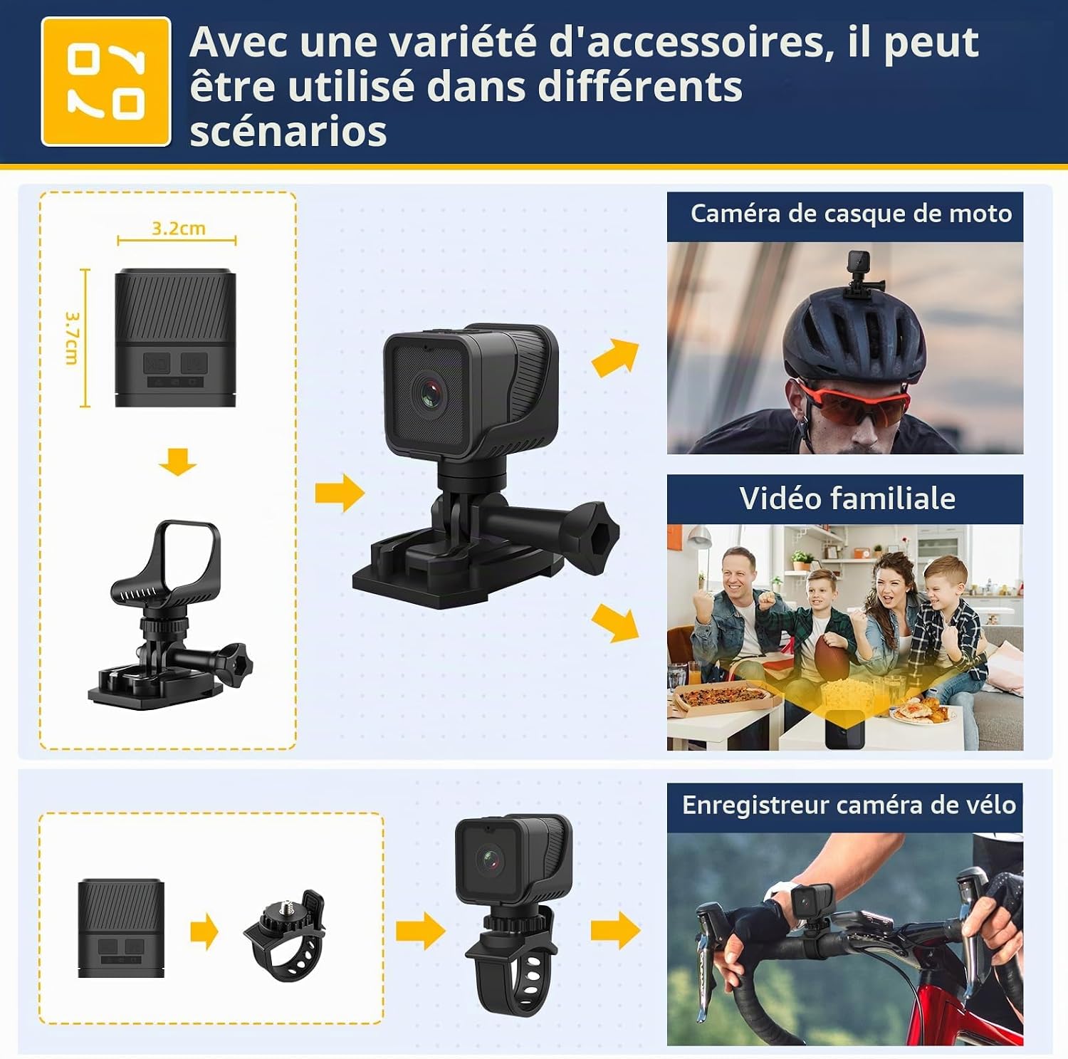 Detalle 2 de AIKER YDXJ=FBA2 motorcamera met wifi, IP66 en 120° groothoek