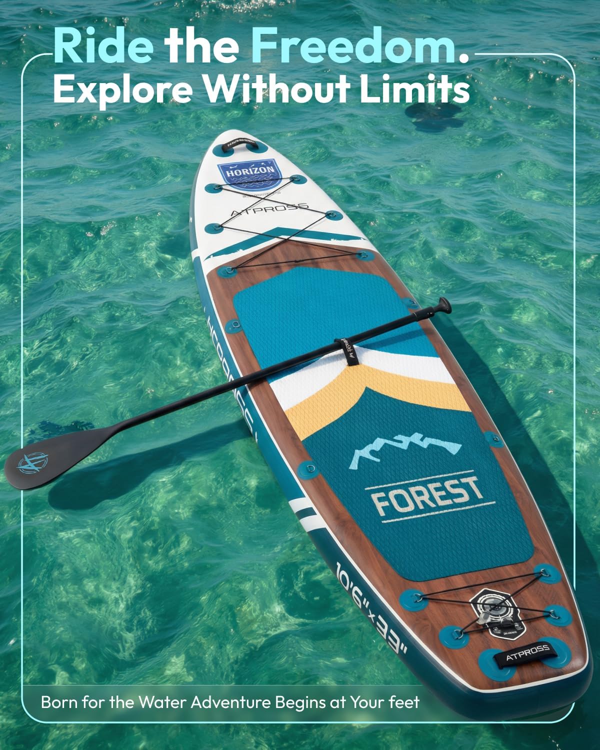 Thumbnail 5 de ATPROSS 10'6'' Inflatable Stand Up Paddle Board with Kayak Seat and All-In-One Accessories Kit
