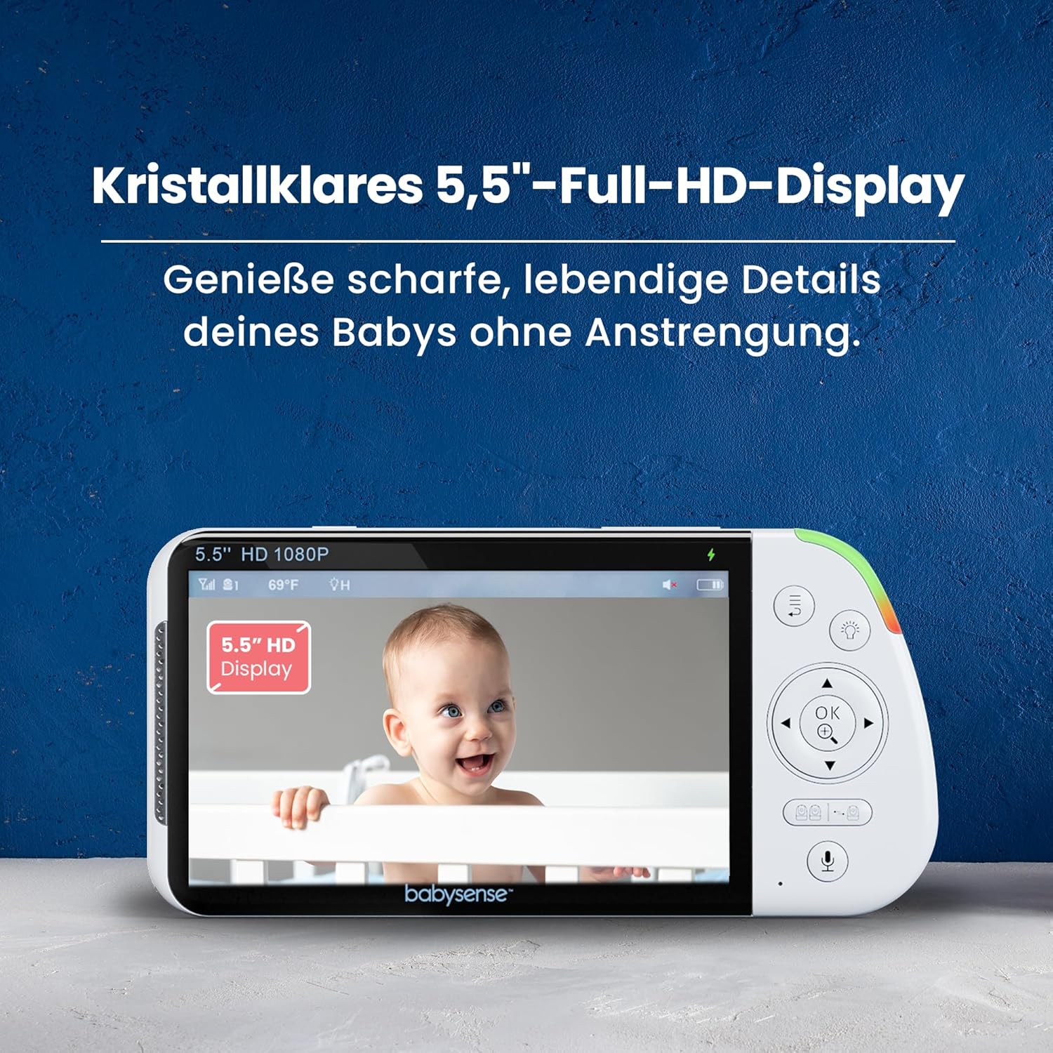 Thumbnail 3 de Babysense Full HD Split-Screen Babyphone mit 20 Std Akku