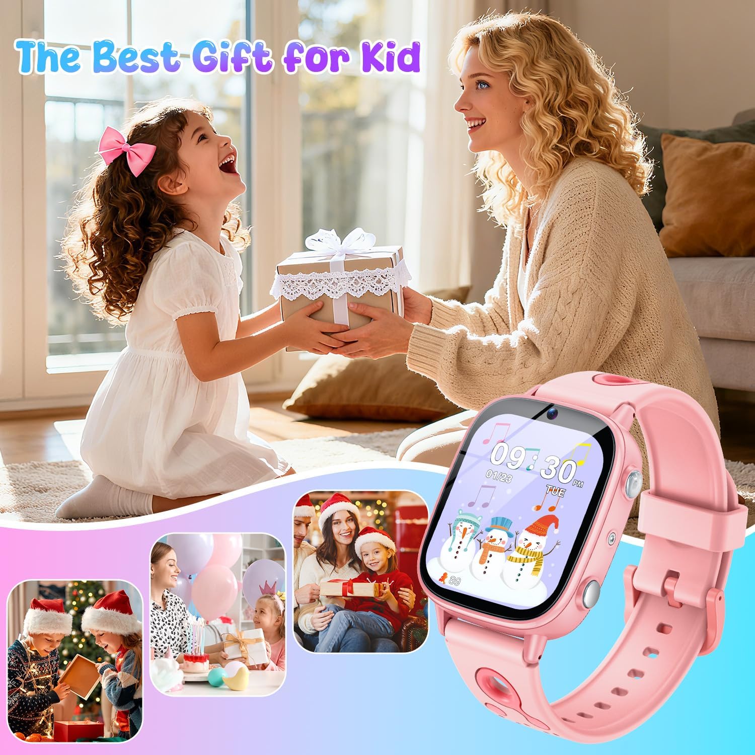 Thumbnail 6 de Montre Connectée Enfant Cadeaux Smartwatch 1.8" – Caméra HD, IP68, 26 jeux et 512 Mo de mémoire