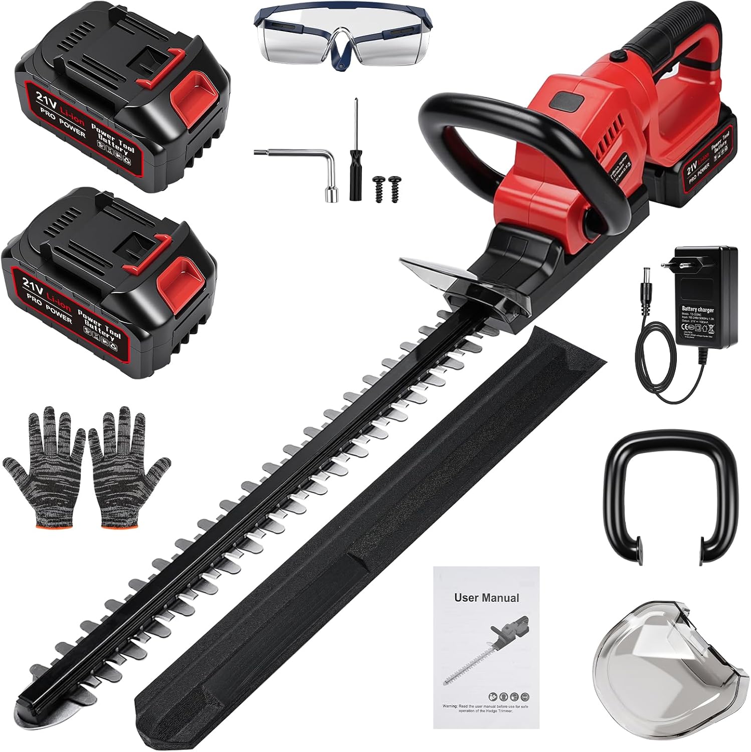 Detalle de Victool 2-Trimmer accu-heggenschaar 21 V, 56 cm, SK5-dubbelmes