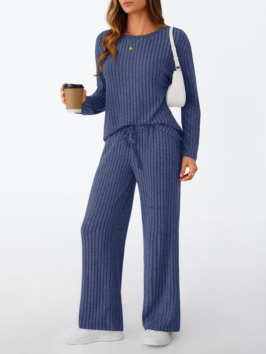 Detalle de LILLUSORY Womens Lounge Set ribbed 2-piece