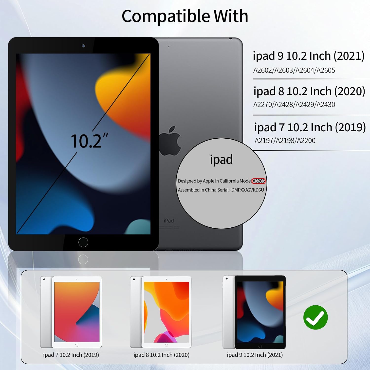 Detalle de ZOPSGYU Coque iPad 10,2 pouces 2021