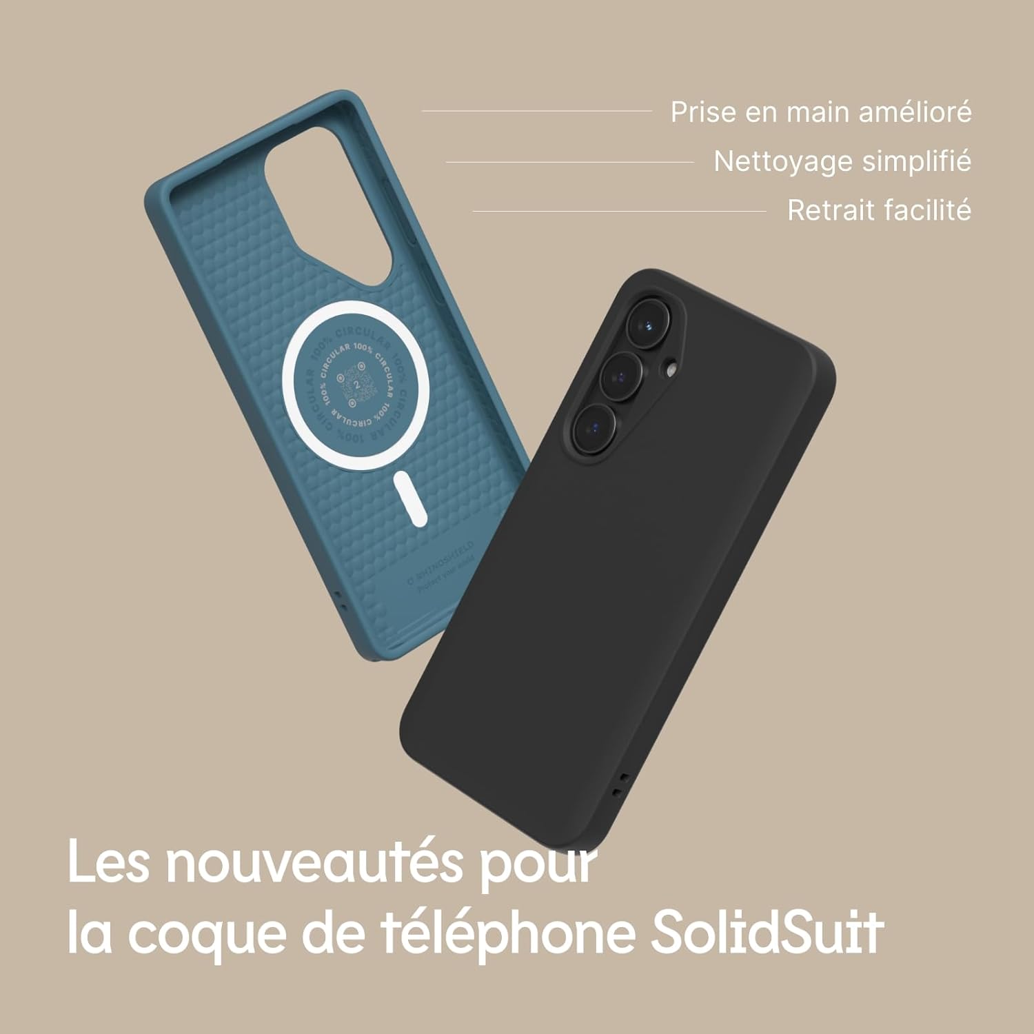 Thumbnail 4 de RhinoShield Solidsuit pour Galaxy S25 Plus : coque fine mate compatible MagSafe