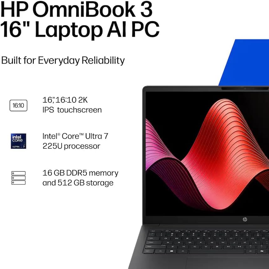 Detalle de HP OmniBook 3 16-inch touchscreen laptop