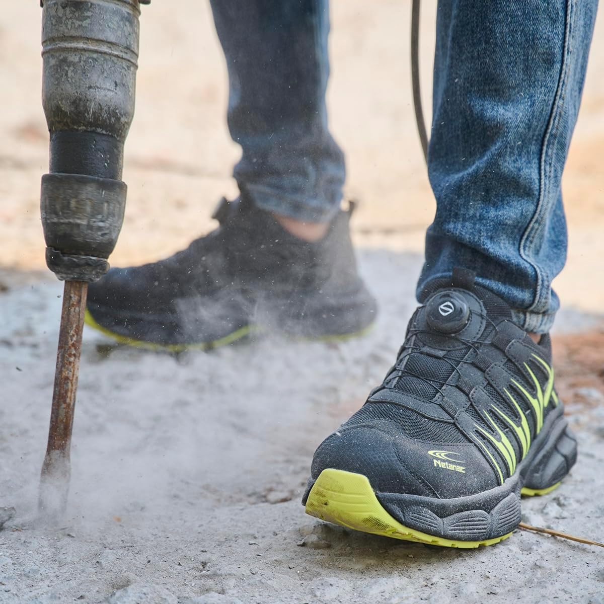 Detalle de Netanac Safety Trainers for Men and Women with Steel Toe Cap — Wide-Fit, Lightweight Composite Sole