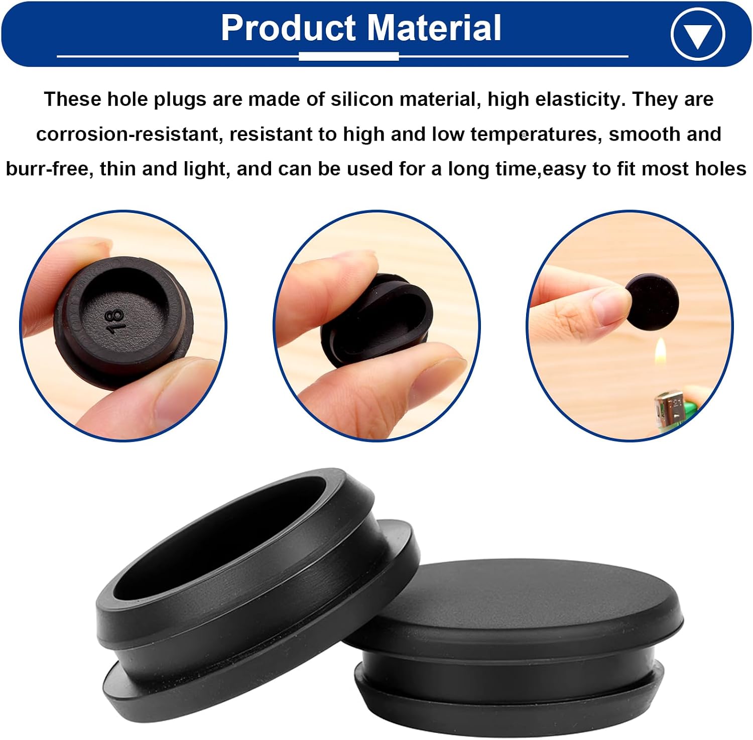 Detalle 2 de Tnisesm Silicone Rubber Hole Plugs