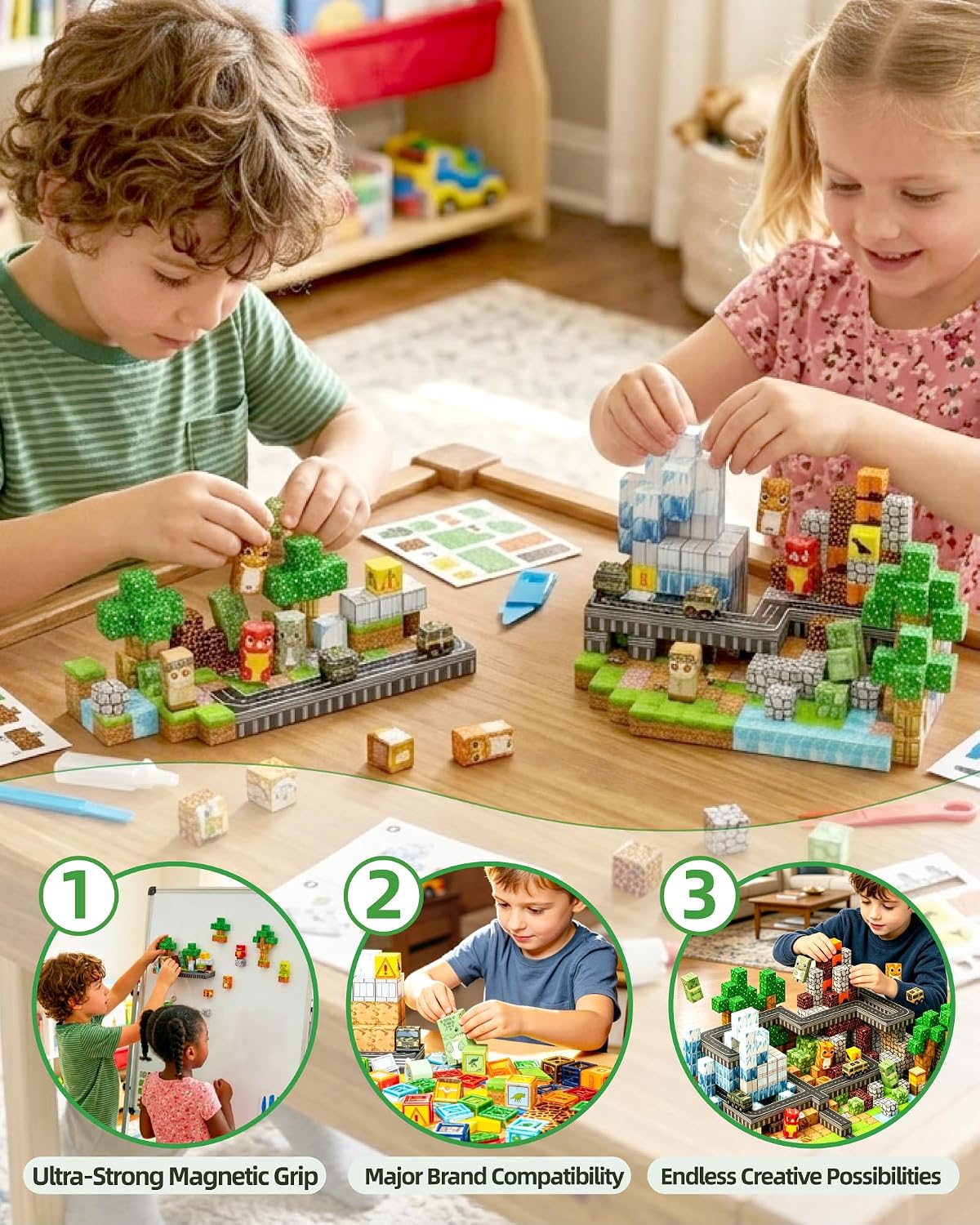 Thumbnail 6 de Vrykzyl Magnetic Building Blocks 144-Piece Set